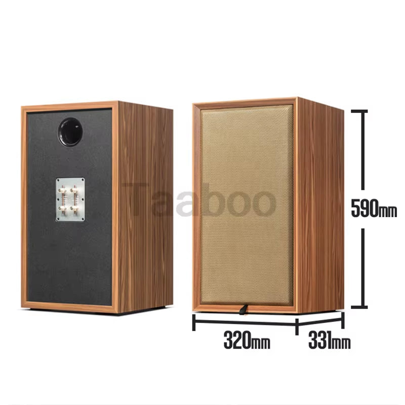 8 Inch Three-Way Labyrinth Speaker Empty Box Bookshelf Speaker Home Speaker DIY Hifi Audio Wooden Handmade Box Passive Speaker